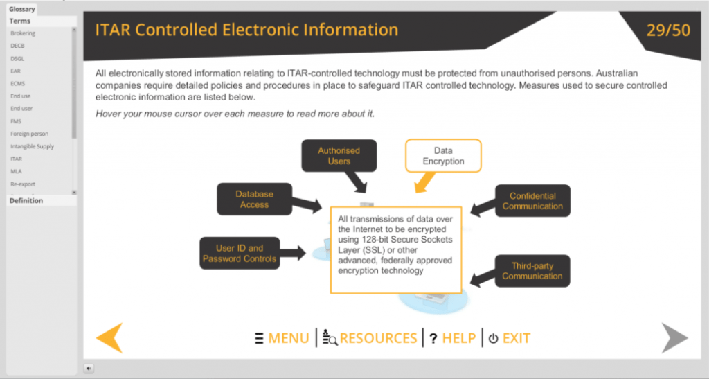 Export Control, ITAR & EAR Training Goal Group